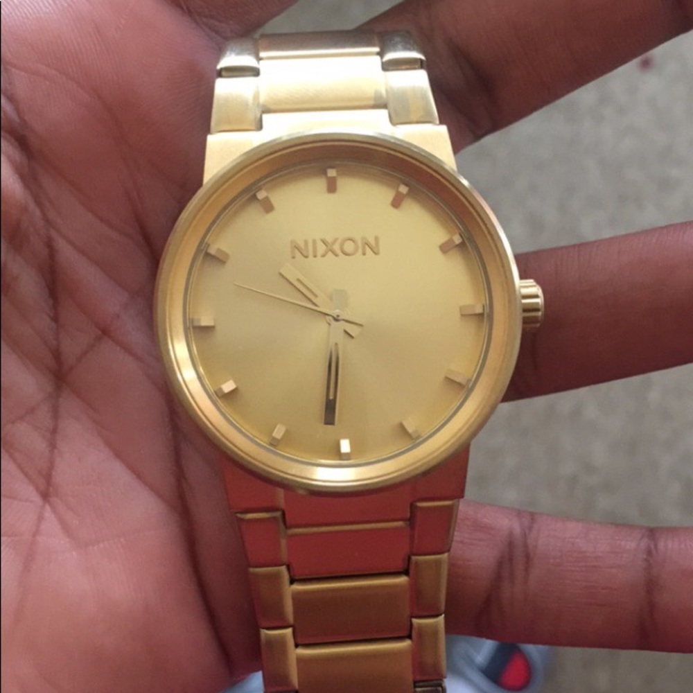 Gold Nixon Cannon Watch